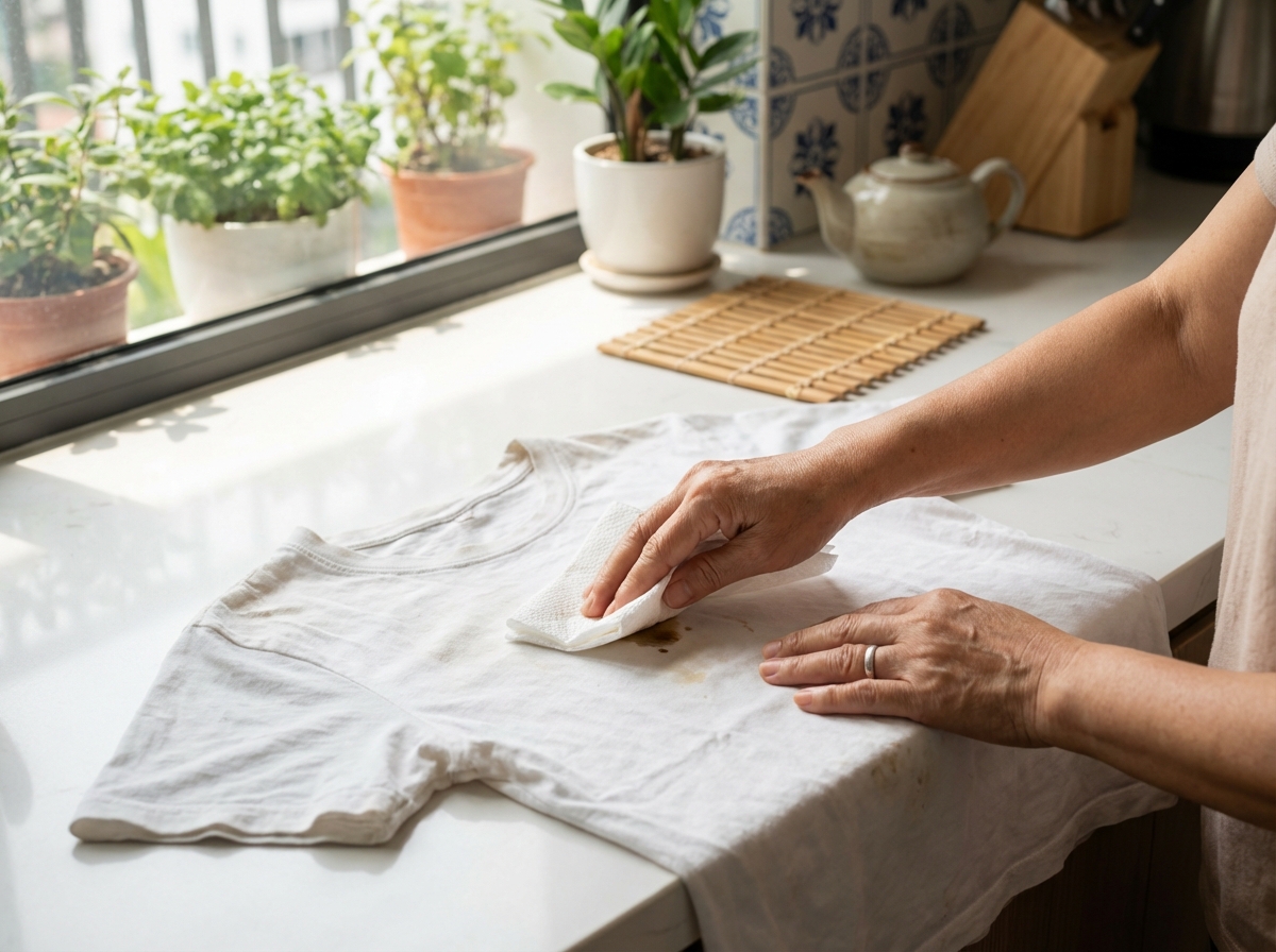 Thấm dầu bằng khăn giấy - bước xử lý đầu tiên