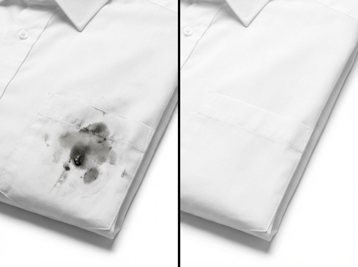 So sánh trước và sau khi tẩy vết dầu mỡ