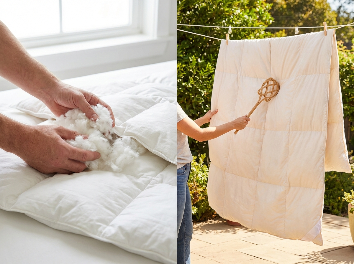 Cách xử lý chăn bông bị vón cục sau giặt