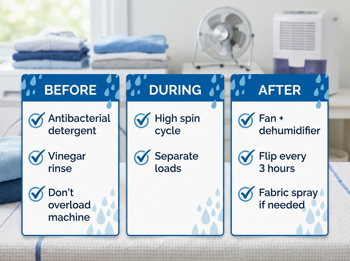 Checklist chuẩn bị giặt đồ mùa mưa