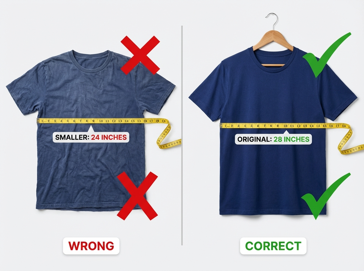 So sánh áo cotton bị co rút và áo giữ form tốt