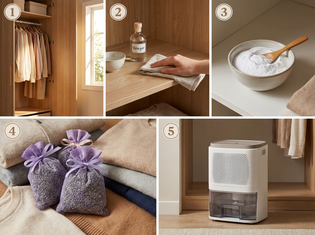 5 cách khử mùi tủ quần áo hiệu quả