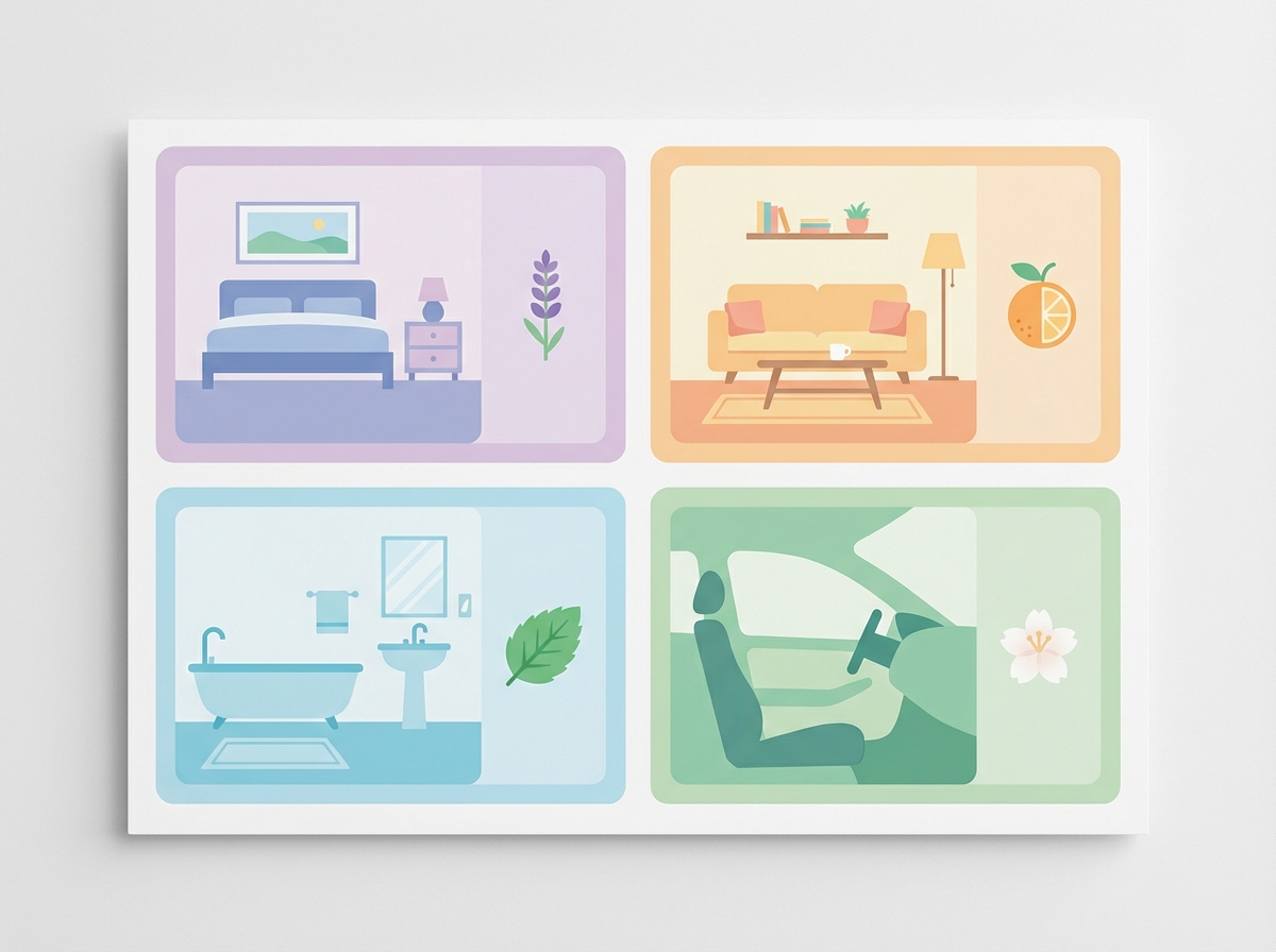 Bảng chọn hương sáp thơm theo từng không gian