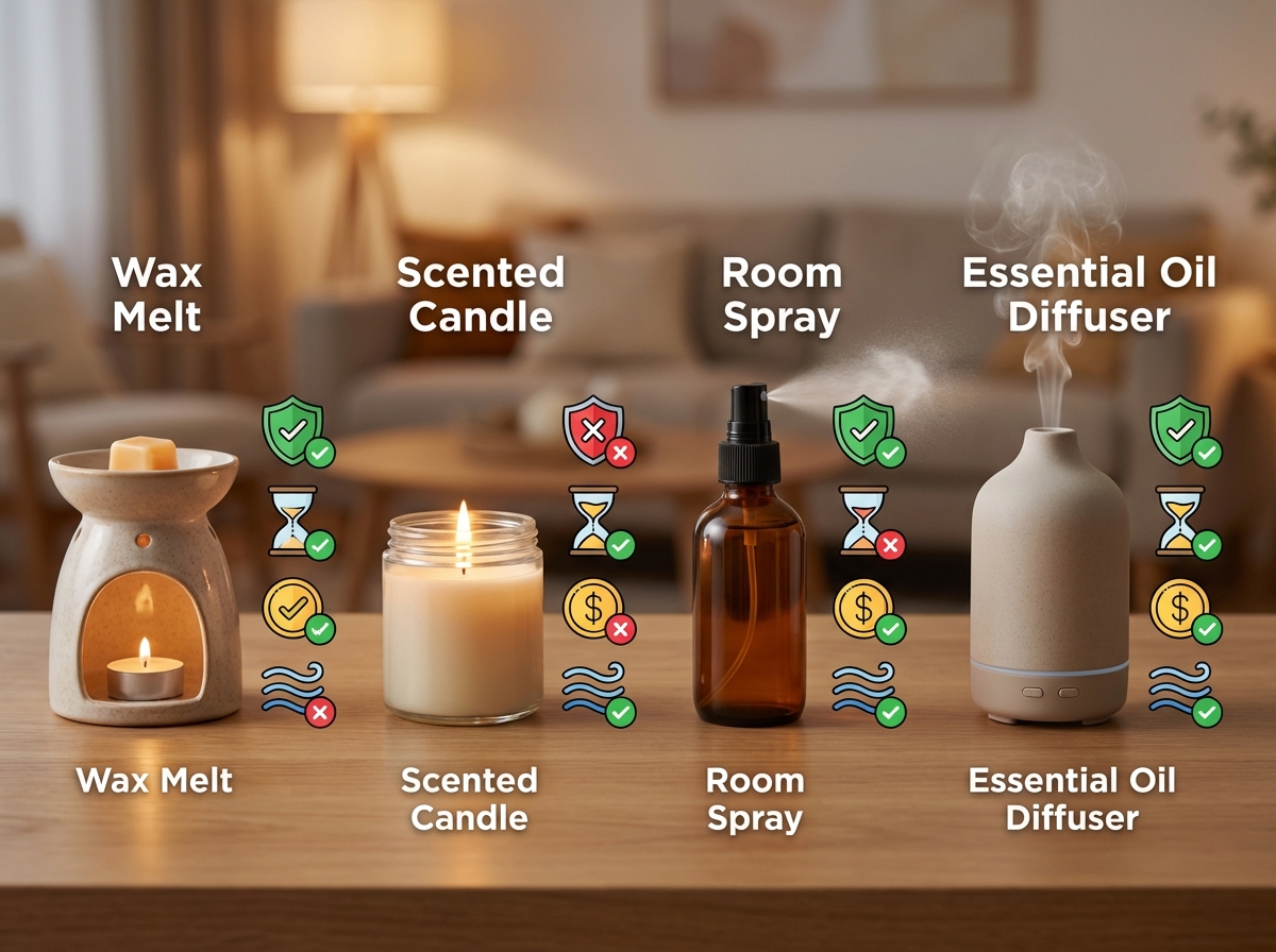 So sánh 4 phương pháp làm thơm phòng