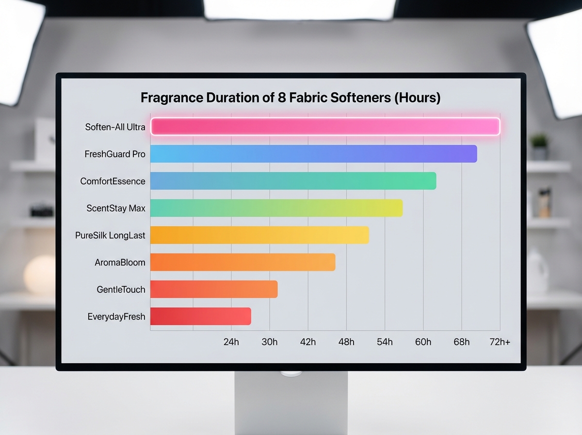 Biểu đồ so sánh thời gian lưu hương 8 loại nước xả
