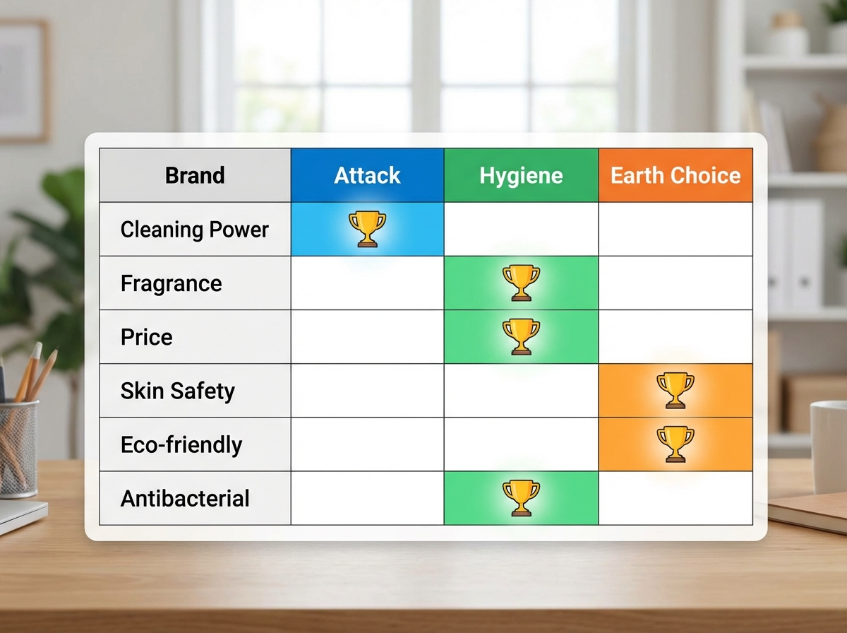 Bảng so sánh chi tiết 6 tiêu chí với winner từng mục