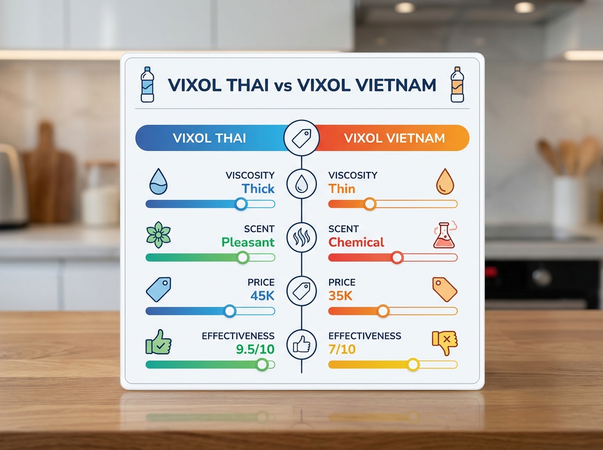 Bảng so sánh Vixol Thái vs Vixol Việt