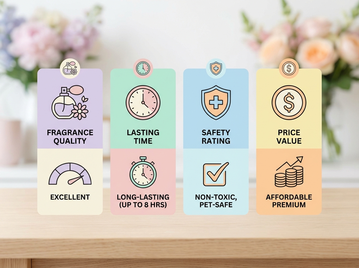 Bảng tiêu chí đánh giá xịt khử mùi phòng