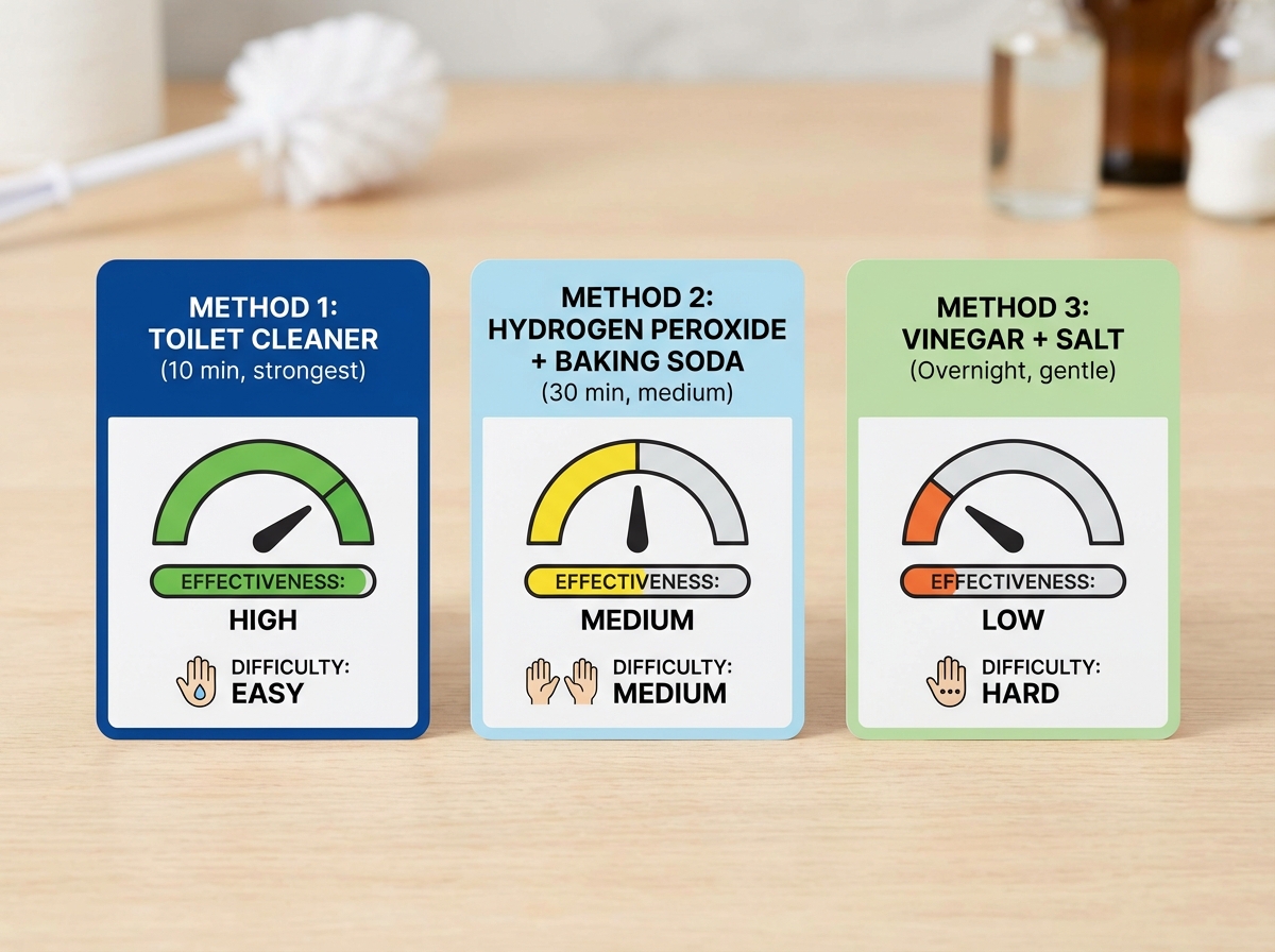 3 cách tẩy vết ố vàng bồn cầu