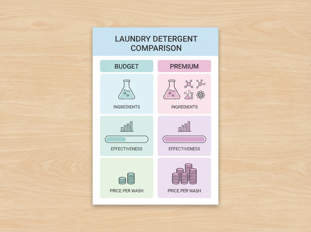 Bảng so sánh nước giặt bình dân, trung cấp và cao cấp