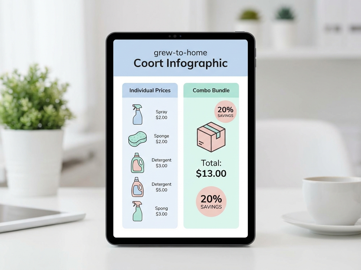 Bảng so sánh giá mua lẻ và mua combo đồ gia dụng