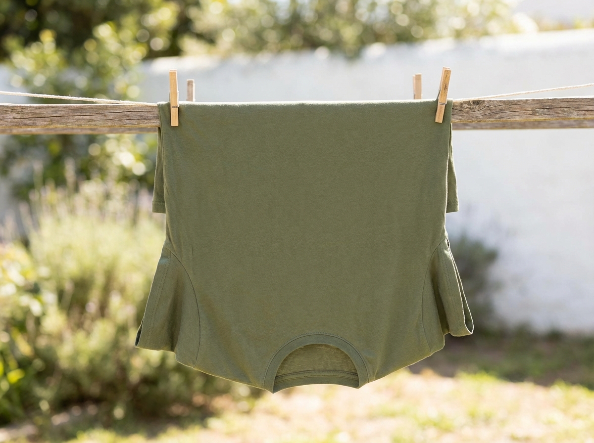 Cách phơi áo thun đúng: gấp ngang qua dây phơi