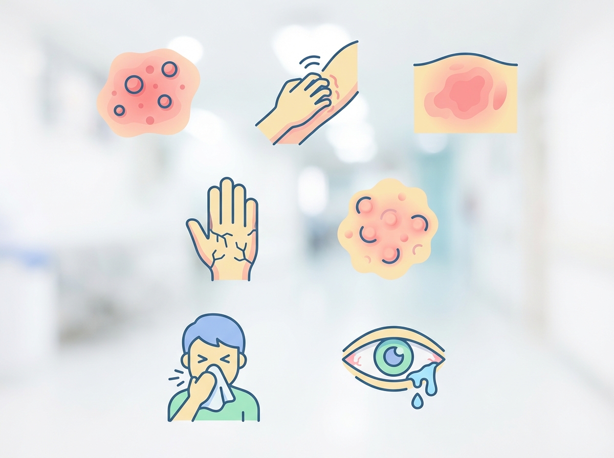 Infographic 7 dấu hiệu dị ứng nước giặt