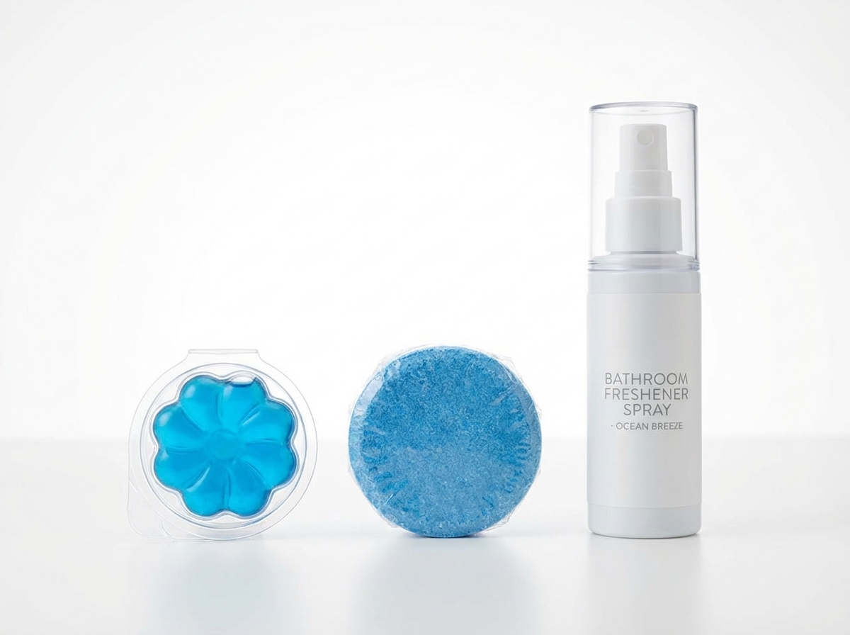 So sánh 3 loại khử mùi bồn cầu: gel dán, viên thả, và cốc thơm treo viền