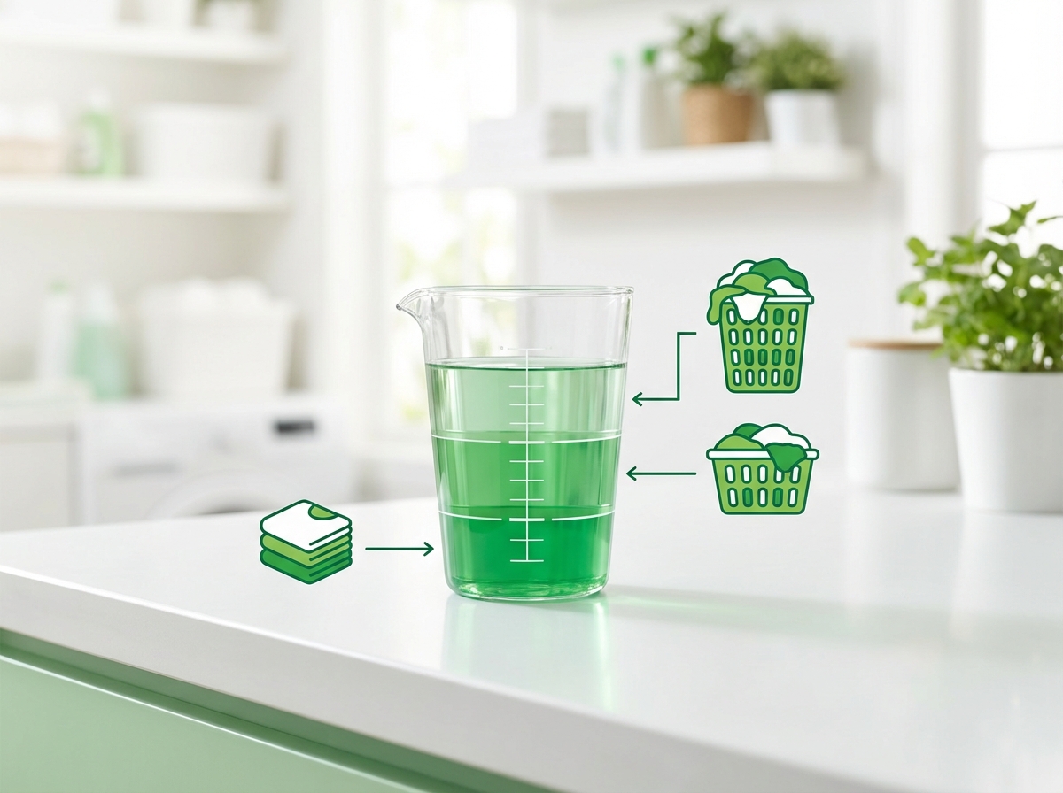 Bảng liều lượng nước giặt chi tiết theo kg quần áo