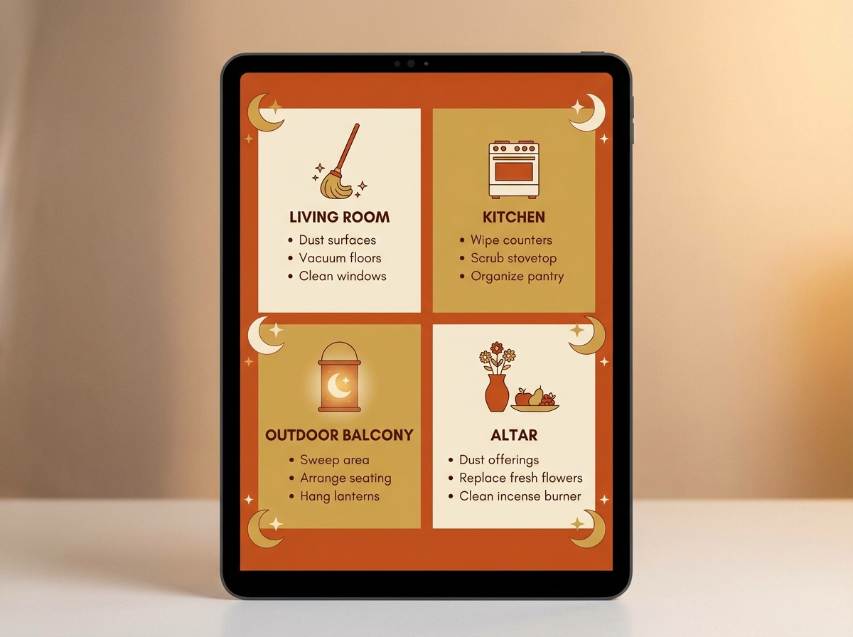 Checklist dọn nhà đón Trung Thu: 4 khu vực phòng khách, bếp, sân và bàn thờ