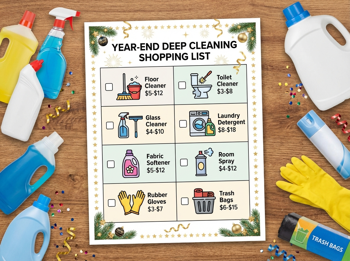 Danh sách sản phẩm cần mua cho tổng vệ sinh cuối năm