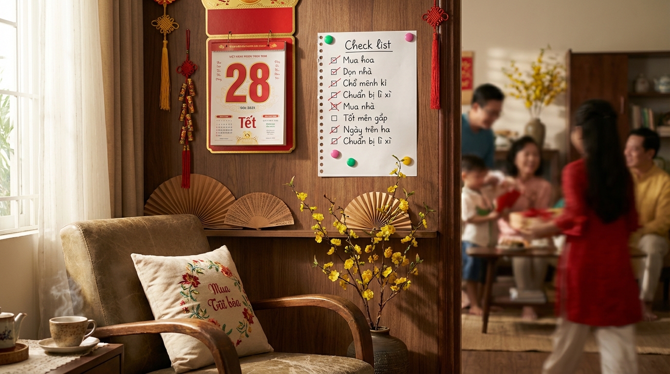Lịch countdown Tết 2027 cùng checklist chuẩn bị gọn gàng — háo hức đón năm mới