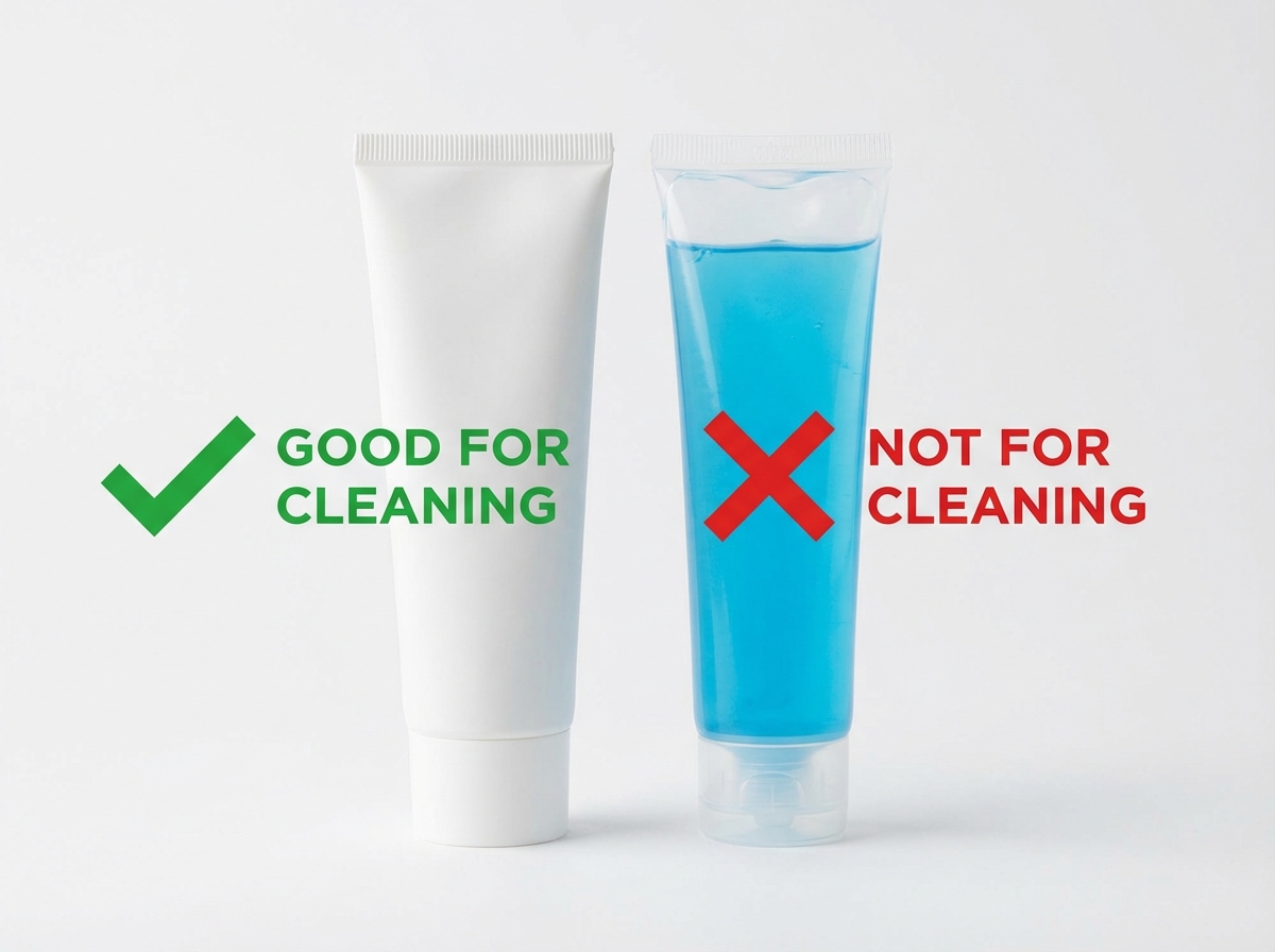 So sánh kem trắng (tốt cho tẩy rửa) vs kem gel (không hiệu quả)