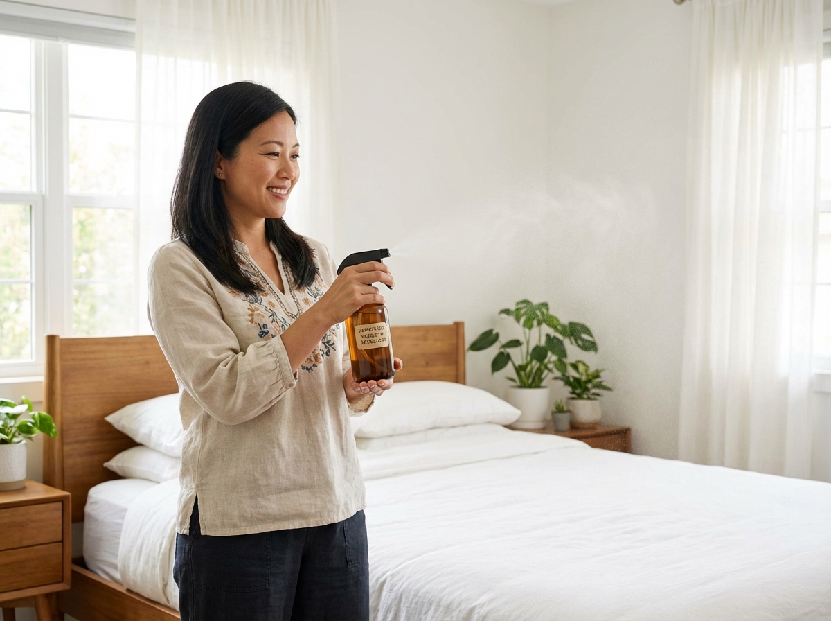 Xịt tinh dầu tự nhiên vào phòng — đuổi muỗi an toàn không hóa chất