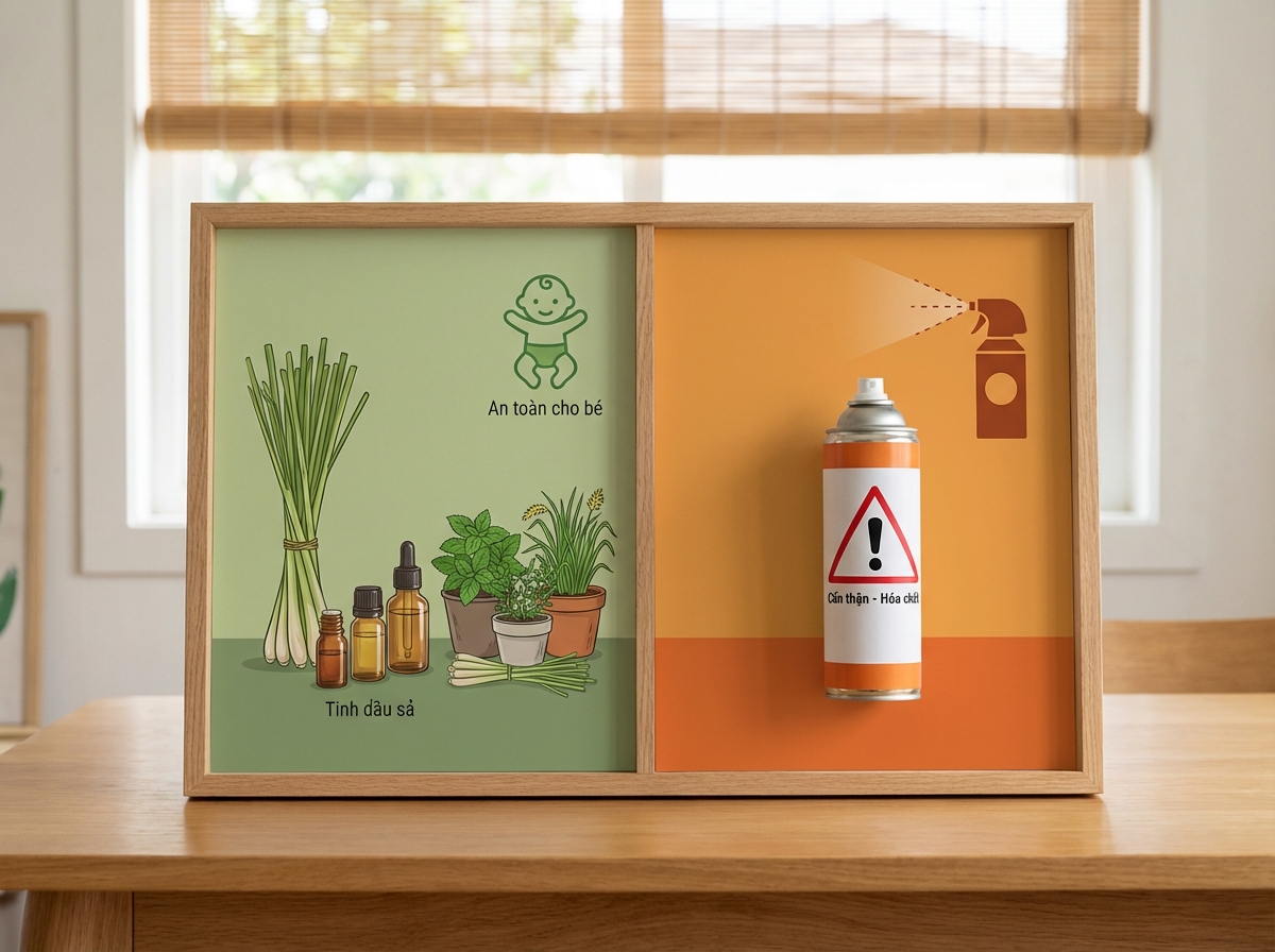 So sánh phương pháp đuổi muỗi tự nhiên và hóa chất