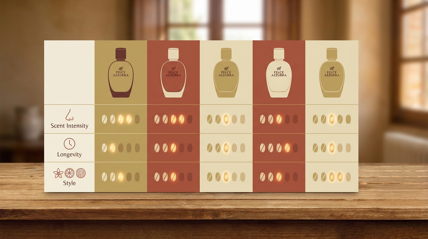 So sánh 5 mùi Felce Azzurra theo độ thơm, lưu hương và phong cách