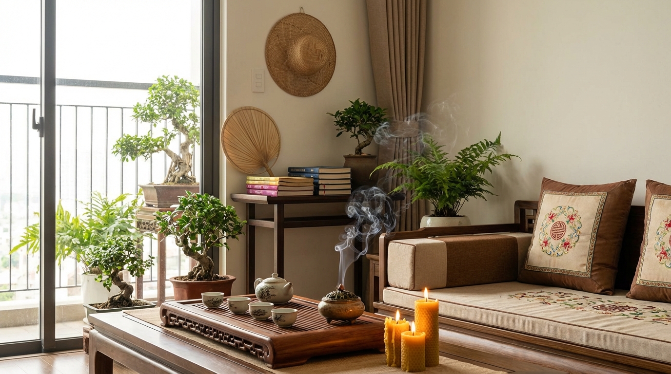 Không gian sống hài hòa phong thủy với hương thơm tỏa khắp phòng ấm áp