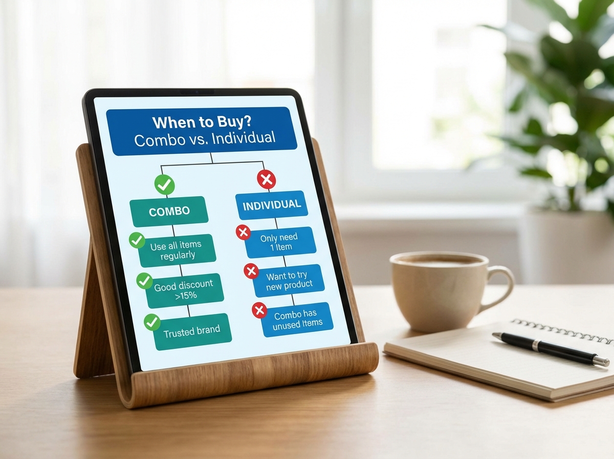 Checklist: khi nào nên mua combo và khi nào nên mua lẻ sản phẩm gia dụng