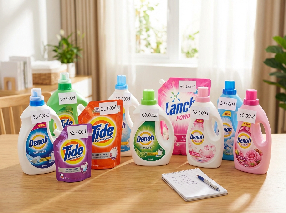 Các khoản chi phí giặt giũ minh họa