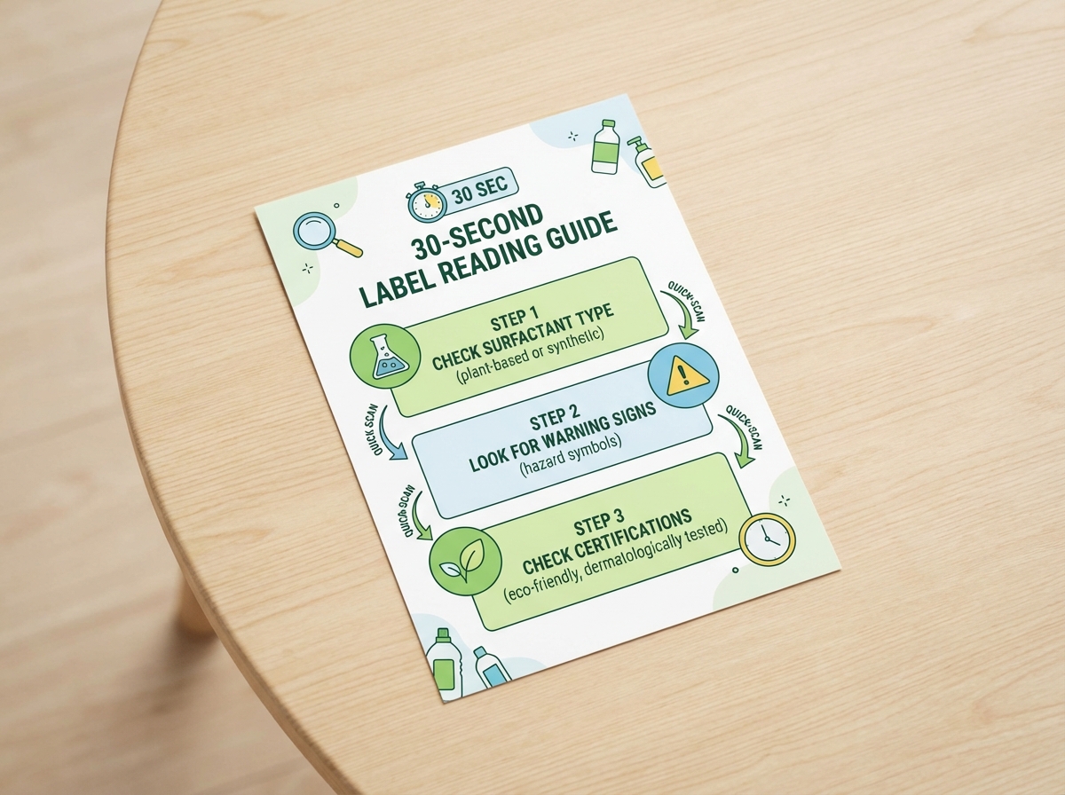 Hướng dẫn đọc nhãn tẩy rửa trong 30 giây - 3 bước
