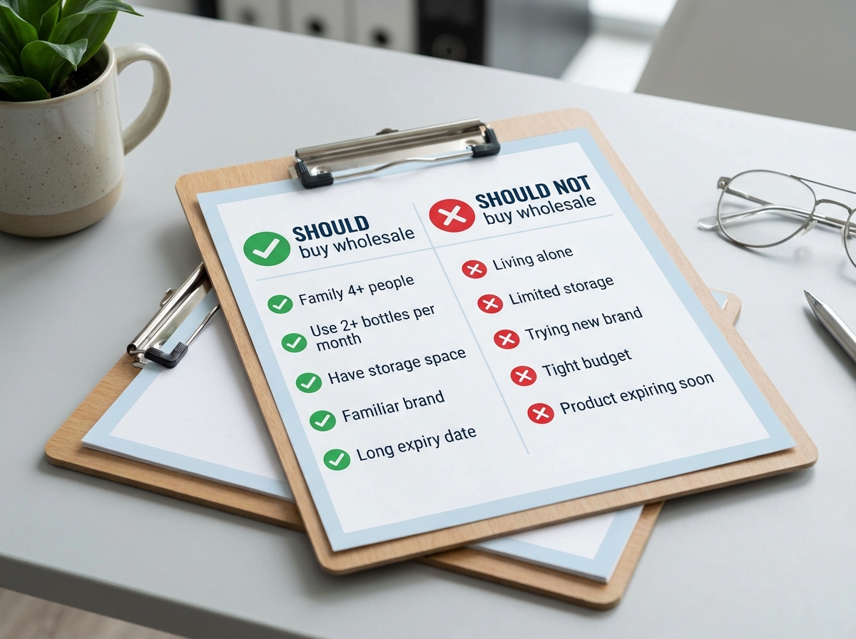 Checklist quyết định: nên hay không nên mua sỉ nước giặt