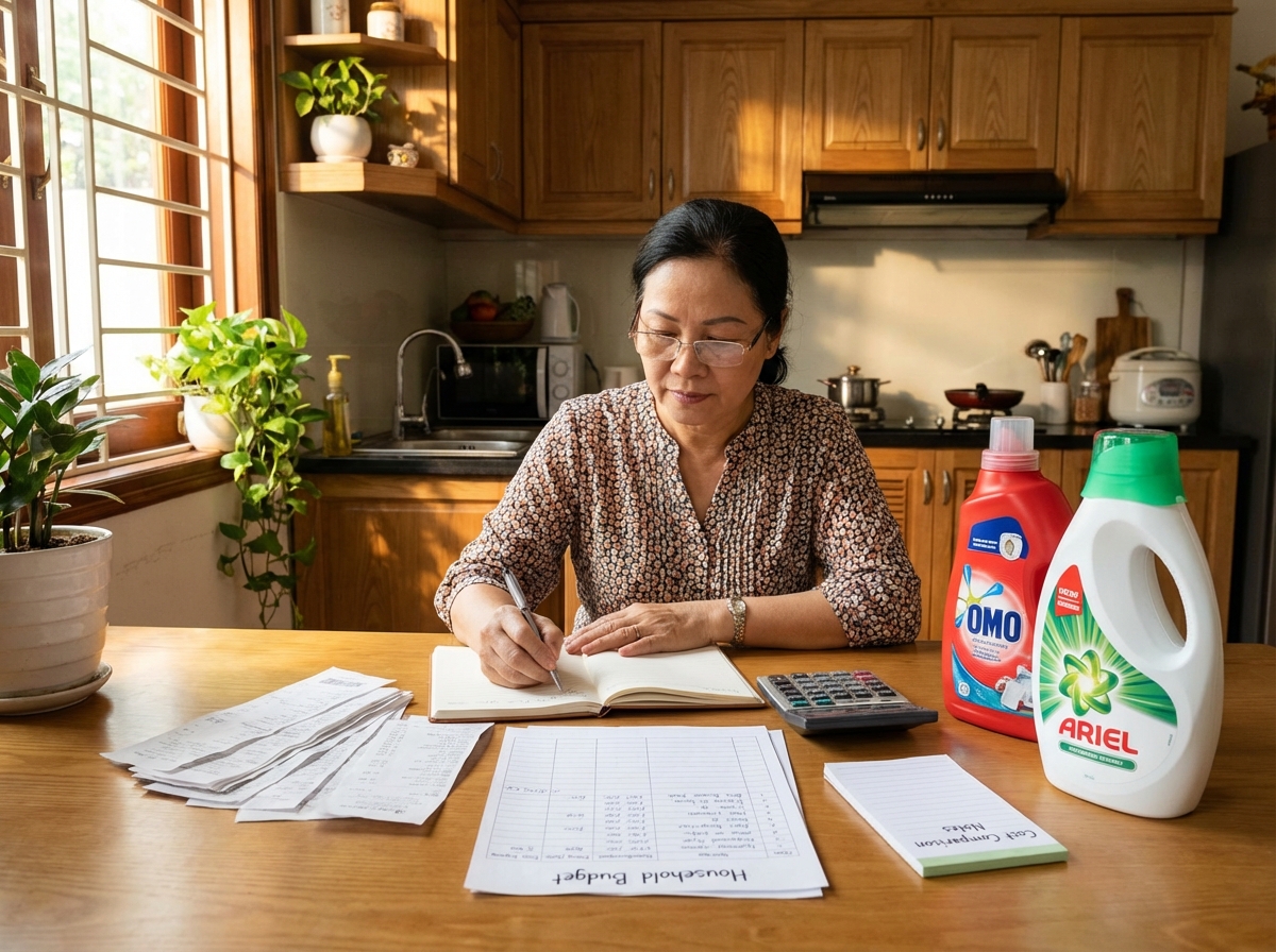 Tính toán chi phí mua sỉ vs mua lẻ nước giặt