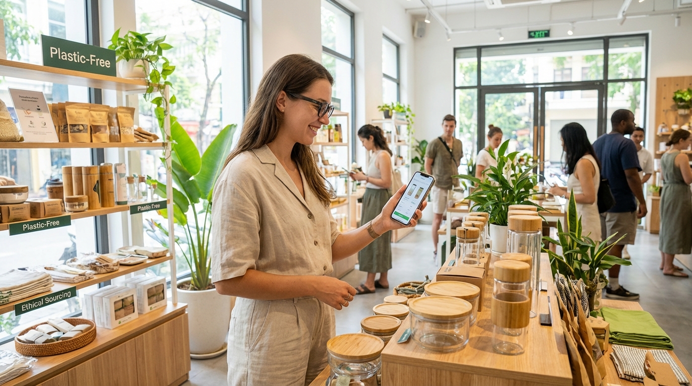 Người nội trợ thông minh 2026 so sánh sản phẩm trên điện thoại, phong cách tiêu dùng có ý thức