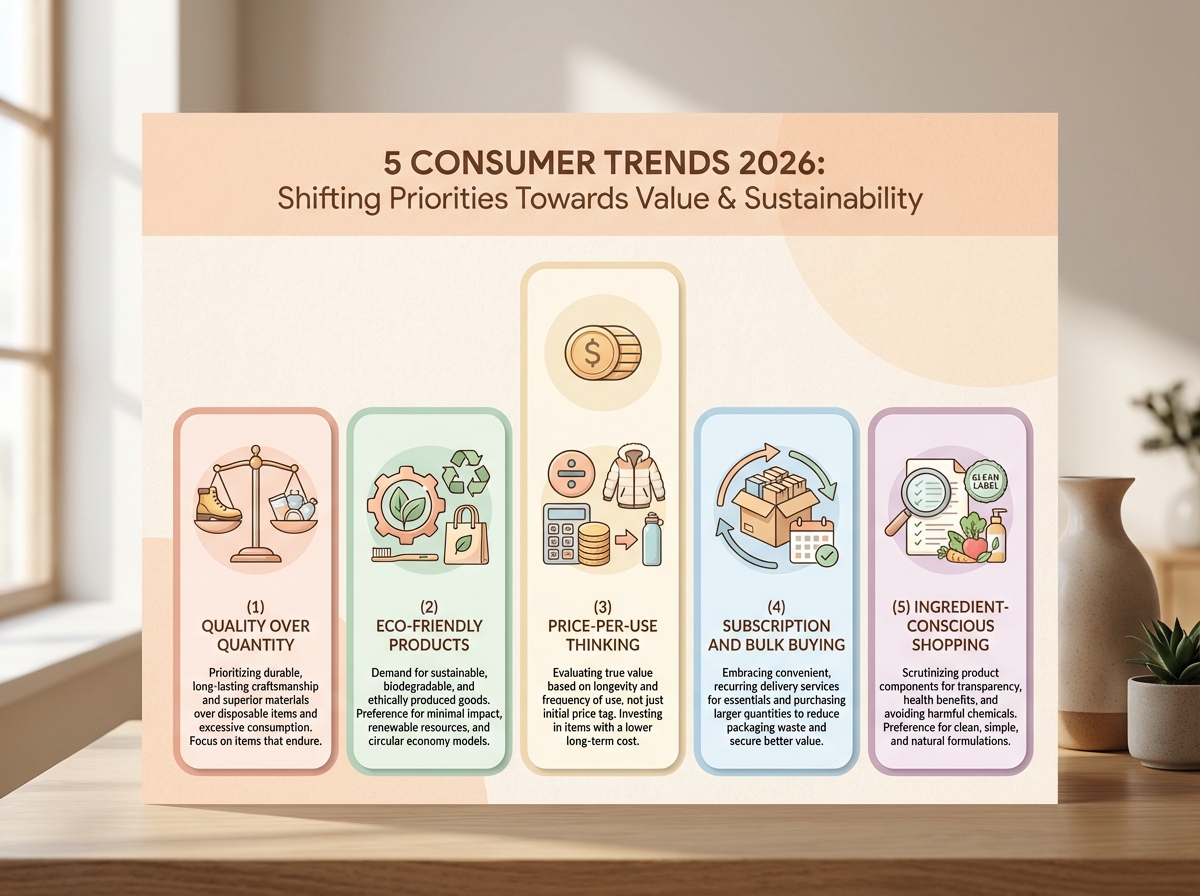 5 xu hướng tiêu dùng thông minh 2026 - infographic tổng hợp