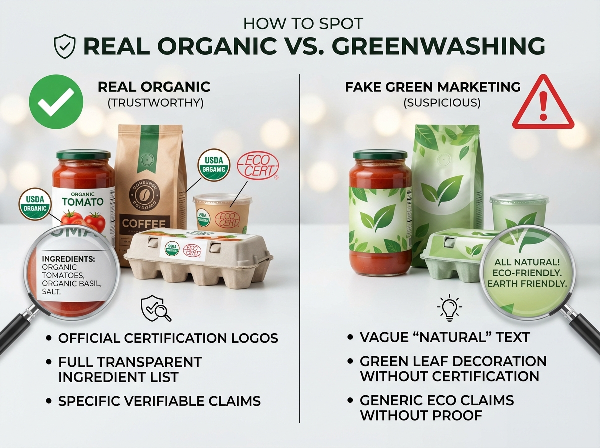 Cách phân biệt organic thật và greenwashing
