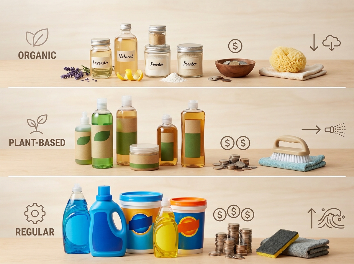 So sánh 3 phân khúc: organic vs plant-based vs thường