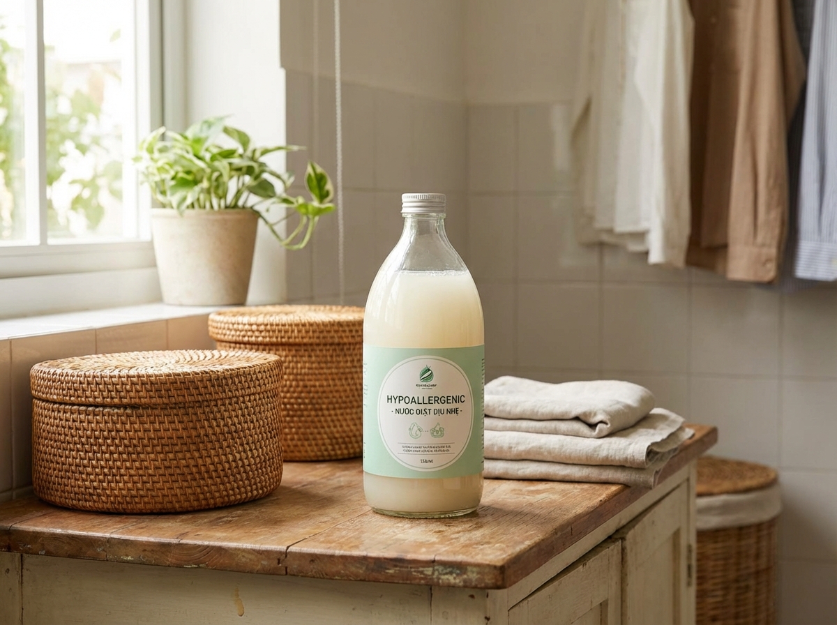 Chai nước giặt dịu nhẹ cho da nhạy cảm