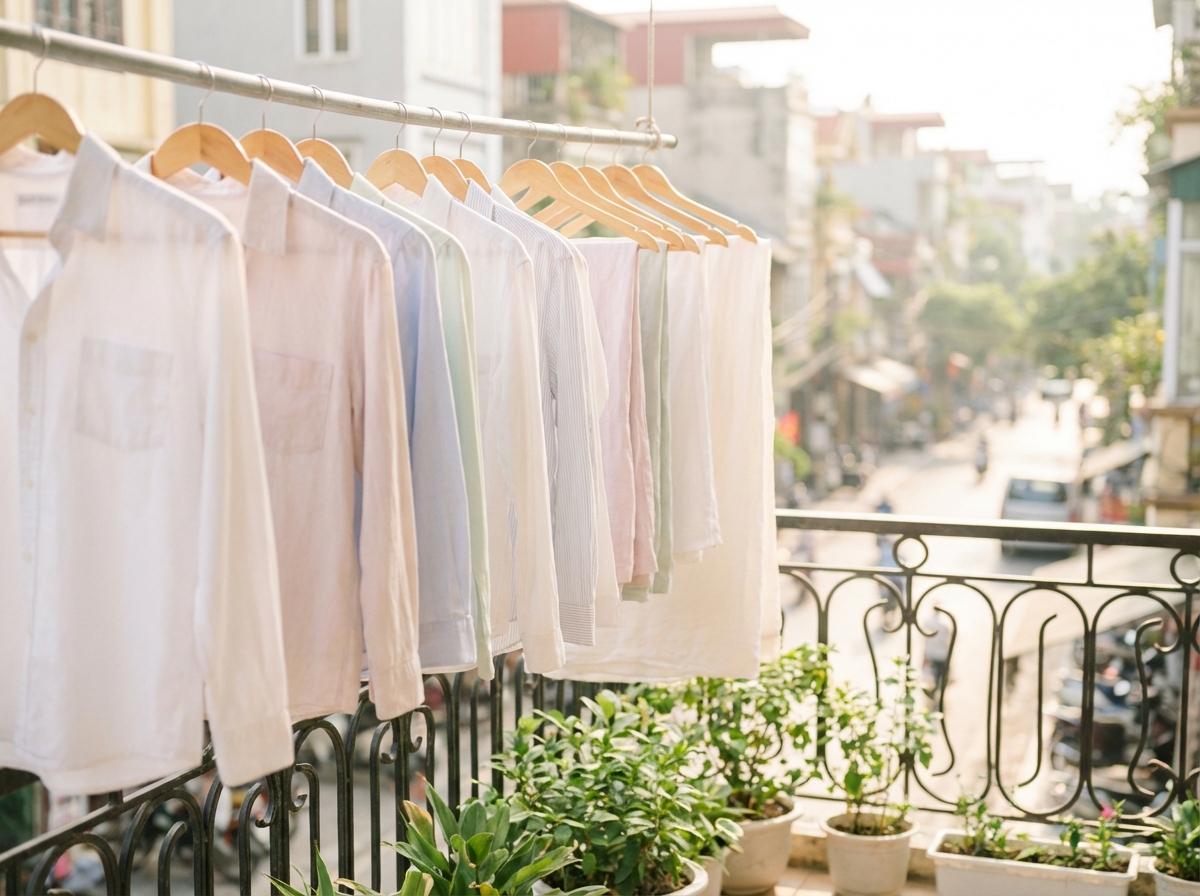 Quần áo sạch thơm phơi khô tự nhiên, an toàn cho da
