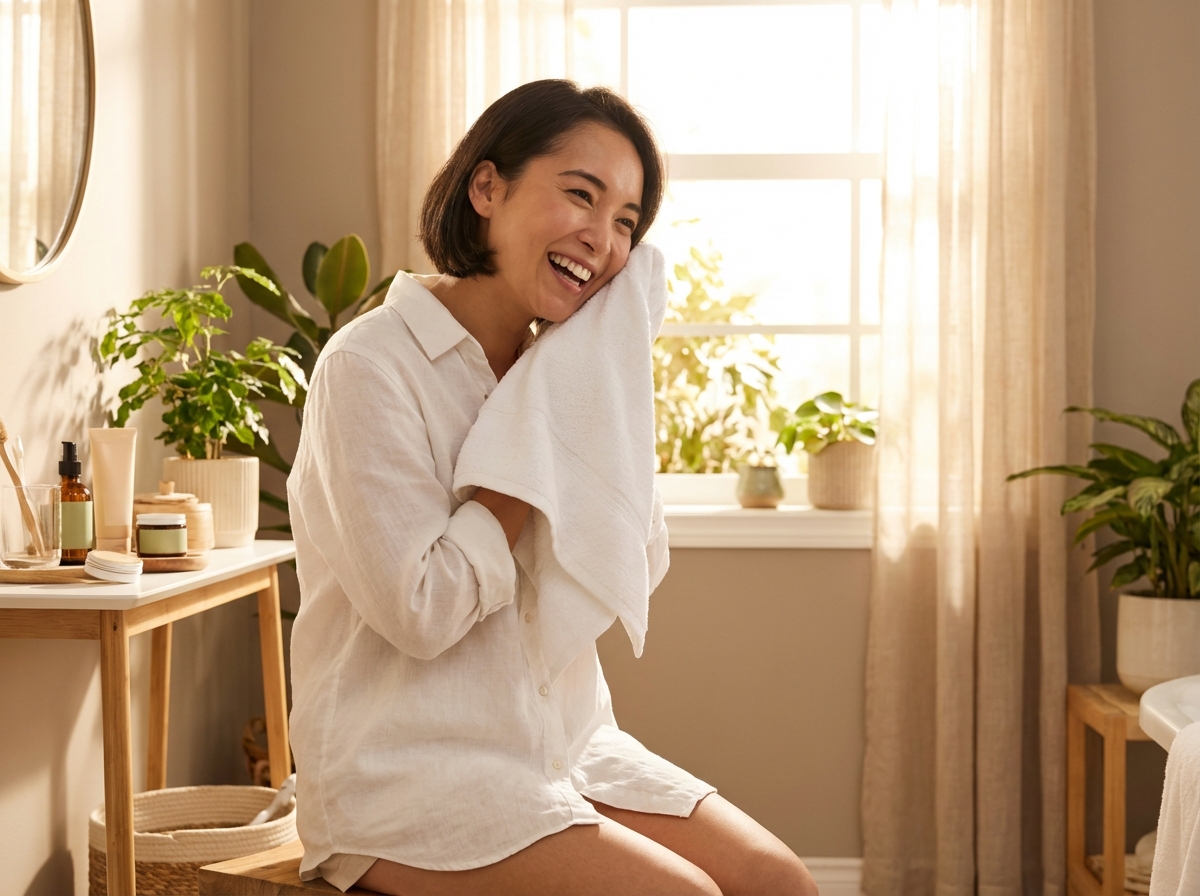 Phụ nữ tự tin khỏe mạnh mỉm cười