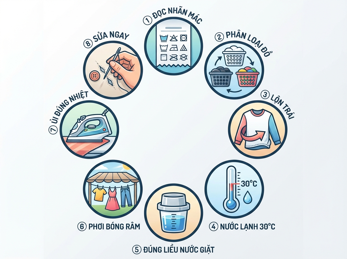 8 bí quyết giữ quần áo như mới mua lâu dài
