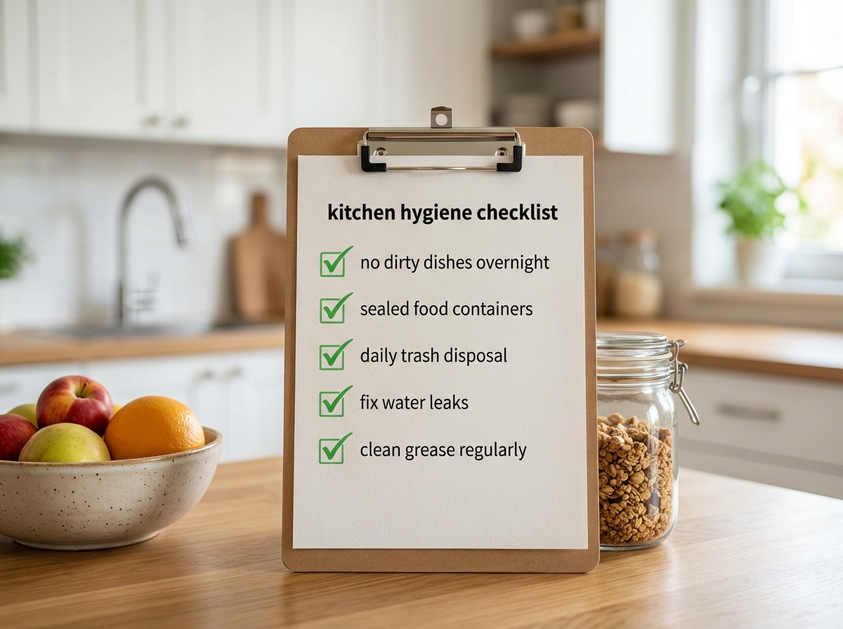 Checklist 5 thói quen phòng chống gián nhà bếp