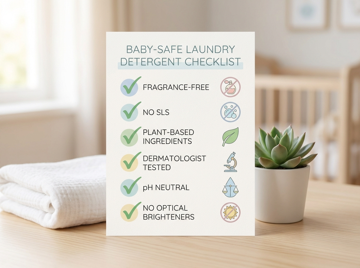 Checklist chọn nước giặt an toàn cho bé bị viêm da chàm sữa