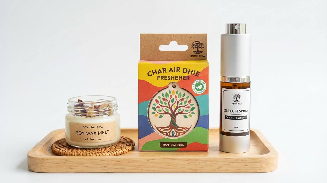 So sánh sáp thơm tự nhiên với treo thơm hóa chất và xịt thơm cho xe