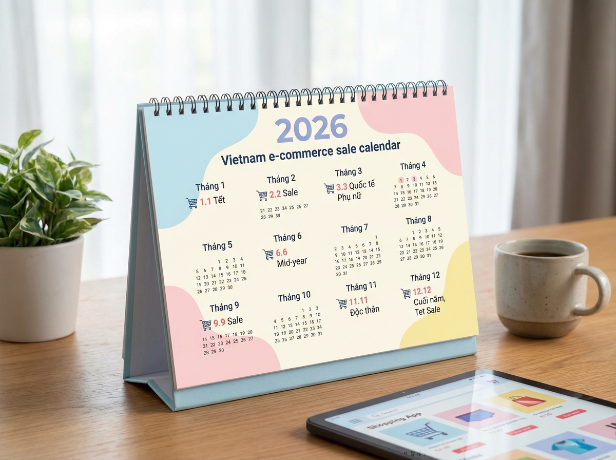 Lịch sale 2026 các sự kiện mua sắm lớn trên Shopee và Lazada