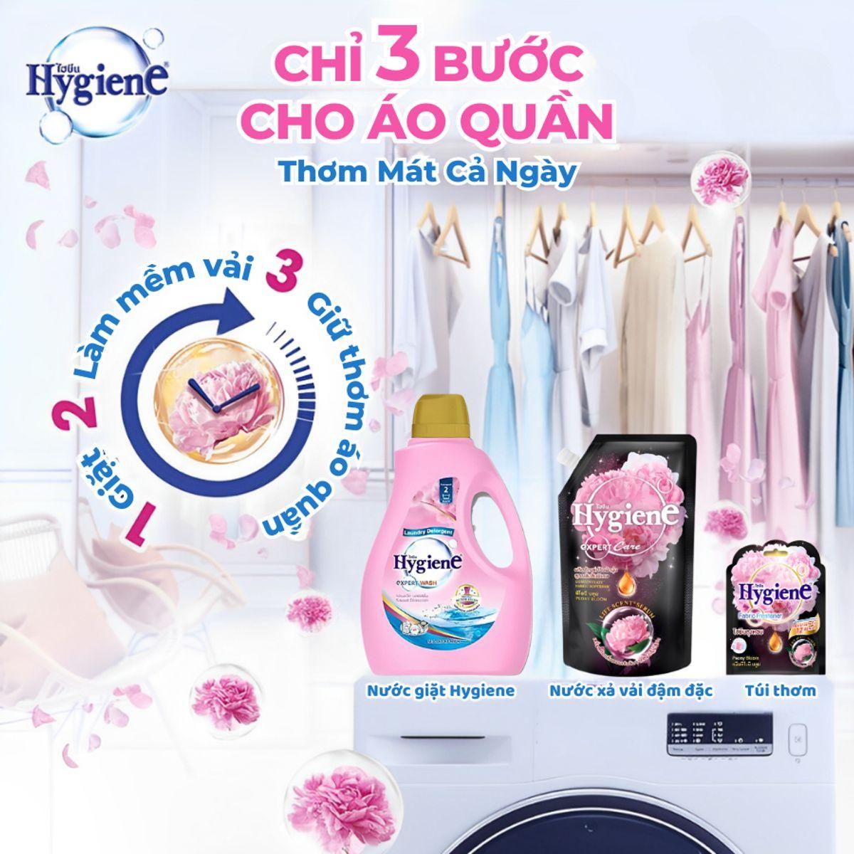 Nước Giặt Hương Nước Hoa Hygiene 2800ml Lưu Hương Lâu 5