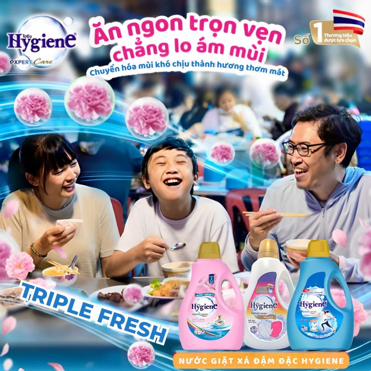 Nước Giặt Hương Nước Hoa Hygiene 2800ml Lưu Hương Lâu 7