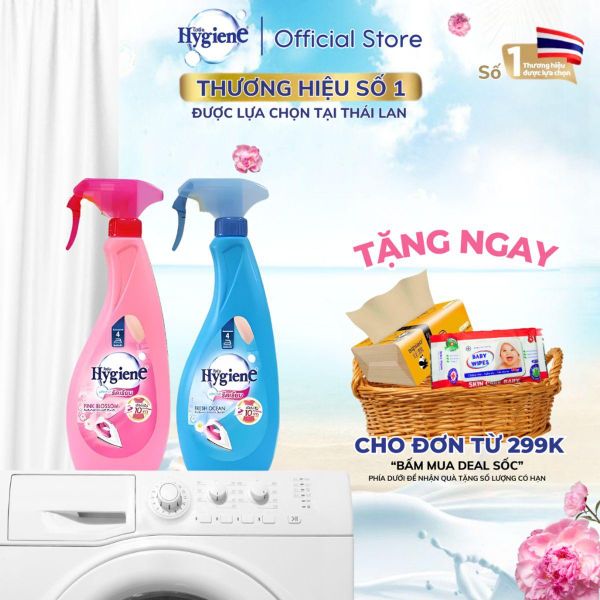Xịt Thơm Quần Áo Hygiene - Chai Nước Sịt Thơm Vải Ủi Đồ Lưu Hương Lâu Thái Lan 550ml