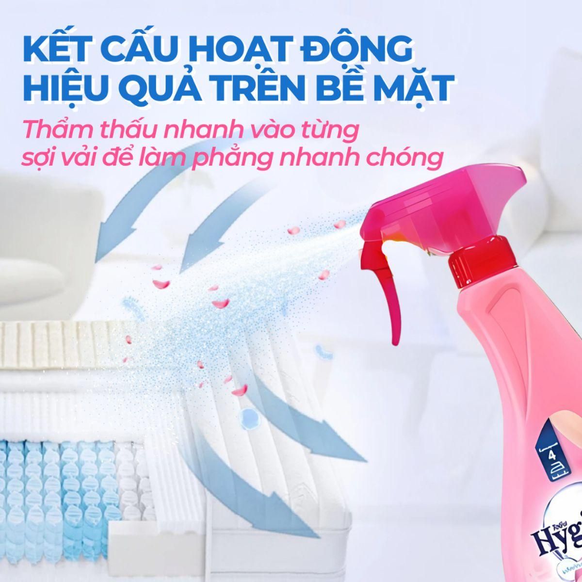 Xịt Thơm Quần Áo Hygiene - Chai Nước Sịt Thơm Vải Ủi Đồ Lưu Hương Lâu Thái Lan 550ml 5