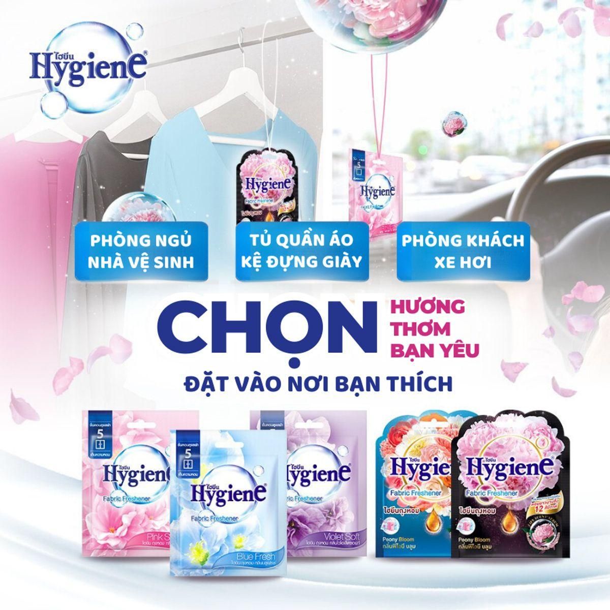 Túi Thơm Treo Tủ Quần Áo Hygiene Thái Lan Để Phòng Ngủ, Treo Xe Hương Hoa 8gr 5