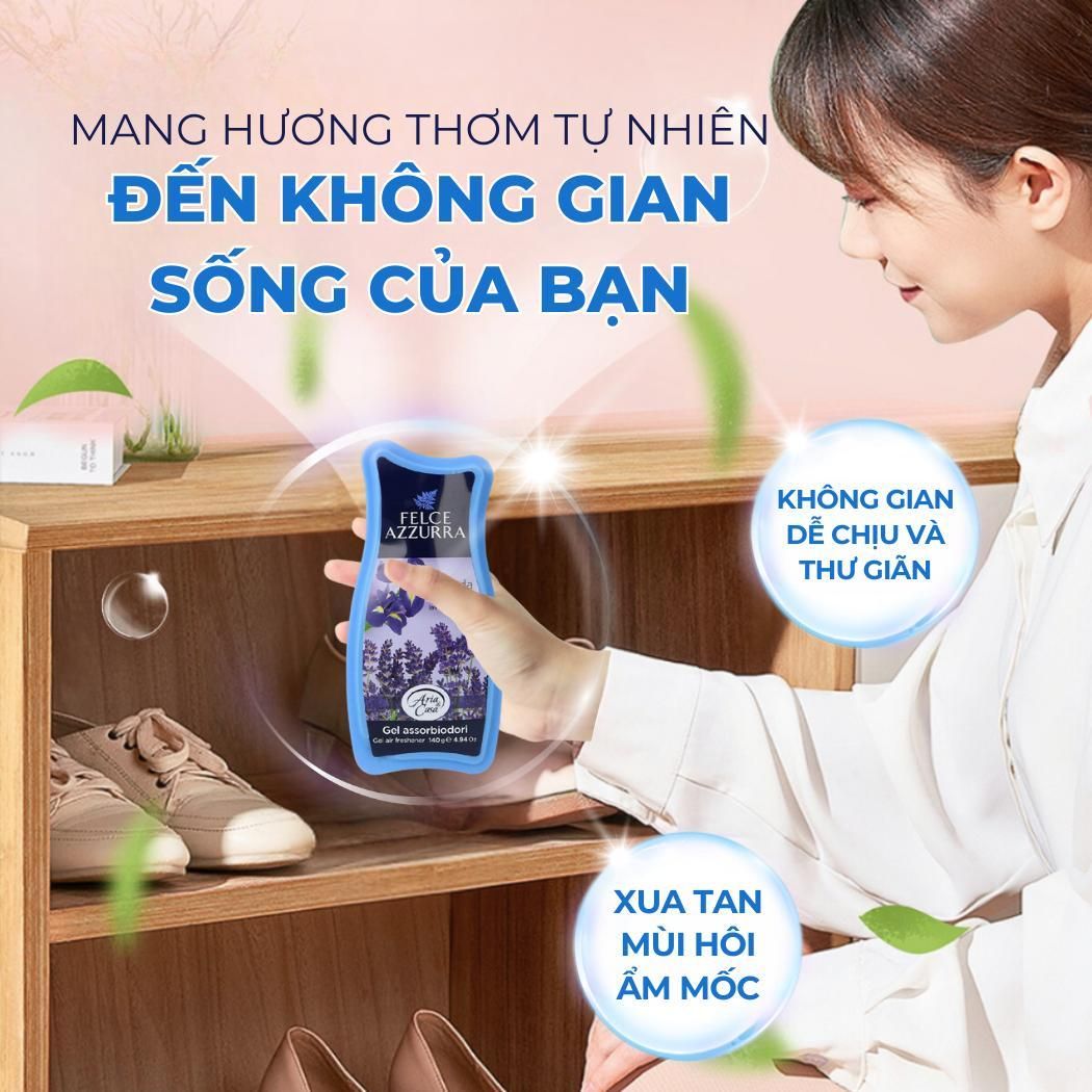 Sáp Thơm Phòng Khử Mùi Felce Azzurra Hương Tự Nhiên Cho Ô Tô Nhà Vệ Sinh Phòng Ngủ Tủ Quần Áo 140gr 3
